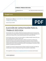 Elección de Capacitación para El TRABAJO 2023-2024: Gracias Por Rellenar