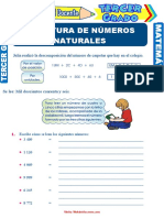 Escritura de Números Naturales para Tercer Grado de Primaria