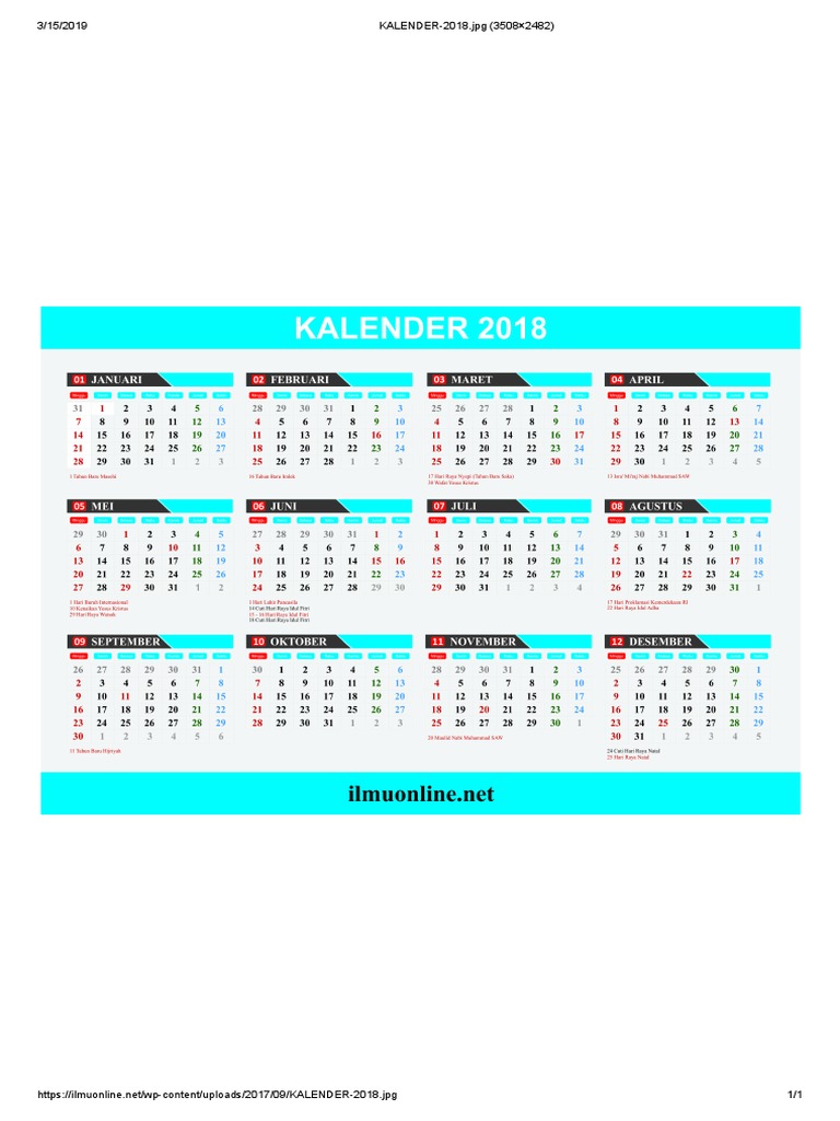 Kalender 2018 | PDF