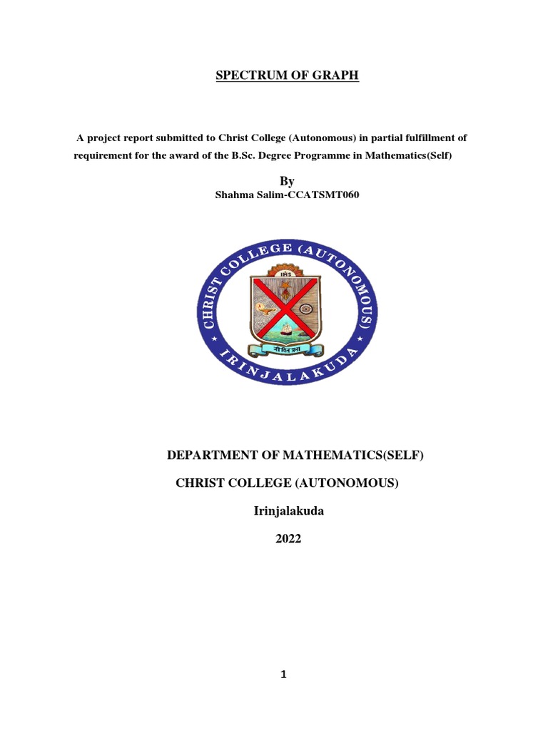 Spectrum of Graph PDF Eigenvalues And Eigenvectors Matrix (Mathematics)