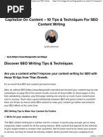 SEO Writing Tips 10 Writing Techniques & Guidelines For SEO Content