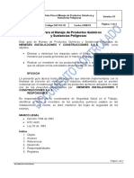 SST-GA-18 - Guía para El Manejo de Productos Químicos y Sustancias Peligrosas