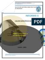 Laboratorio N°5, Calor Especifico de Un Solido