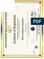 Latra Certificate