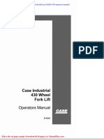 Case Forklift 430 Operators Manual