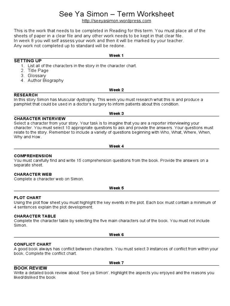 See Ya Simon School Unit | PDF | Self-Improvement
