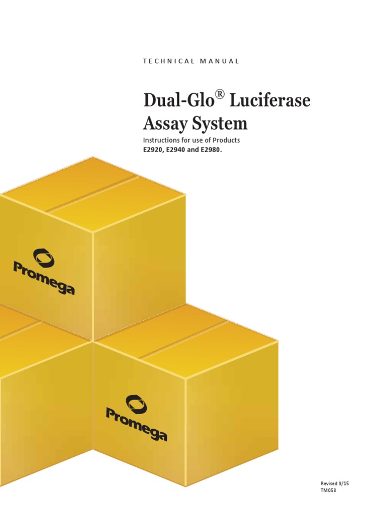 Dual Glo Luciferase Assay System TM058 | PDF | Luciferase | Gene Expression