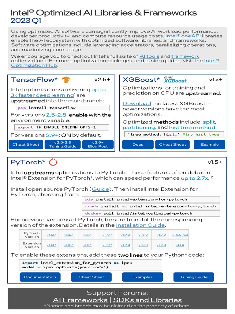 Intel Ai Optimizations Quick Start Guide 1 | PDF | Business | Computers