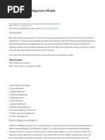 Different Types of Regression Models