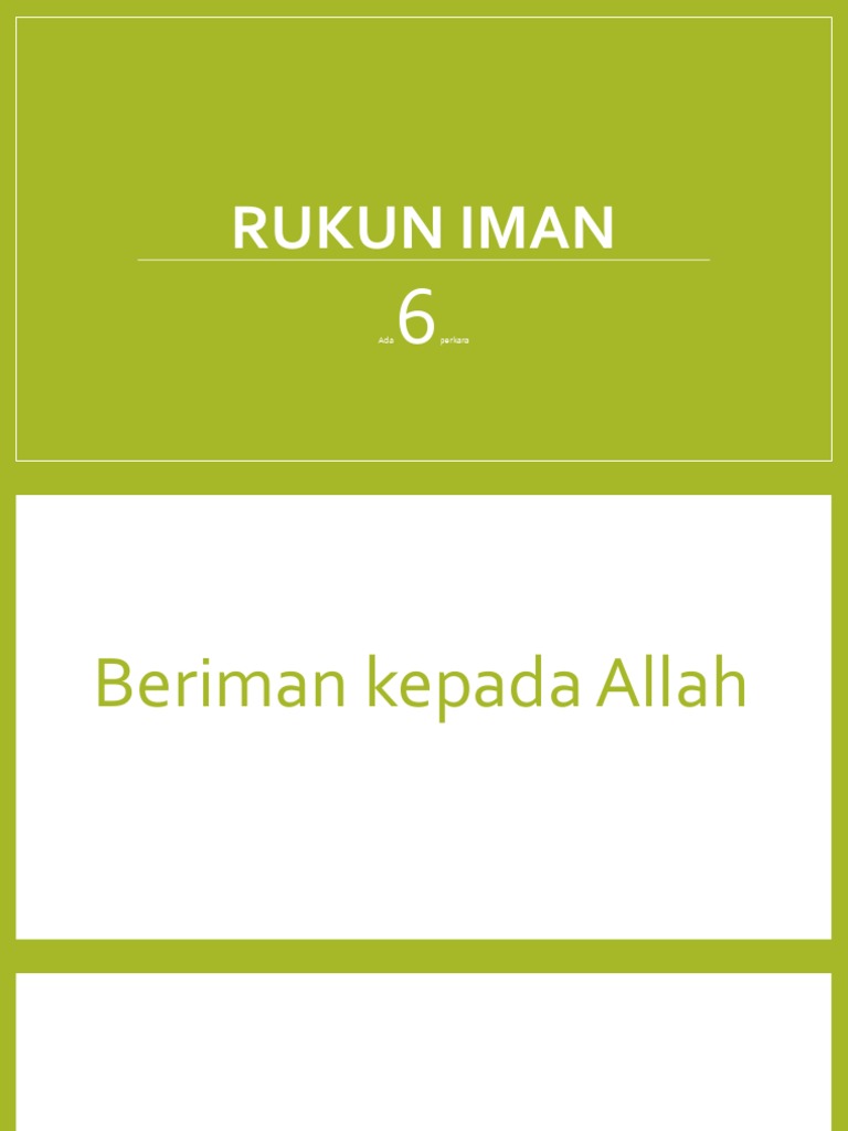 Rukun iman | PDF