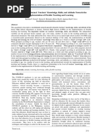 Amidst The New Normal: Teachers' Knowledge, Skills, and Attitude Towards The Implementation of Flexible Teaching and Learning