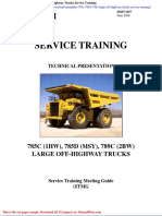 Caterpillar 785c 785d 789c Large Off Highway Trucks Service Training
