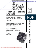Yanmar Ctl65 Ctl75 Compact Track Loader 4tnv98 Engine Parts Manual 917304c