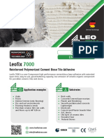 Leofix: Reinforced Polymerized Cement Base Tile Adhesive