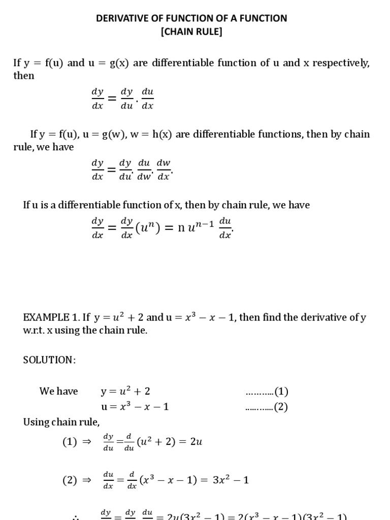 Derivative of Function of a Function | Mathematical Analysis | Derivative