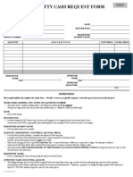 Petty Cash Request Form in PDF