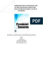 The Relationship Between Loneliness and Boredom in The Purchasing Behavior Among College Students During COVID-19 Pandemic