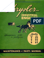 Chrysler 6 Cylinder Industrial Engines Maintenance Parts Manual