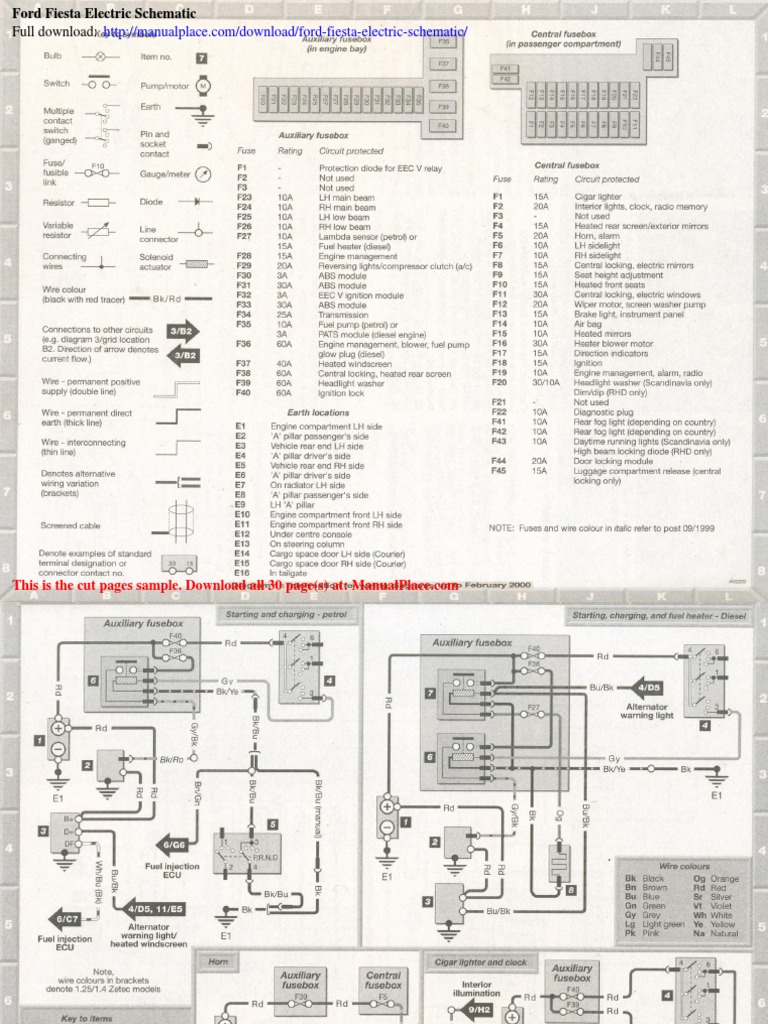 Ford Fiesta Electric Schematic | PDF