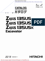 Hitachi Zaxis Excatator Series 135us 135us e 135us K Parts Catalog