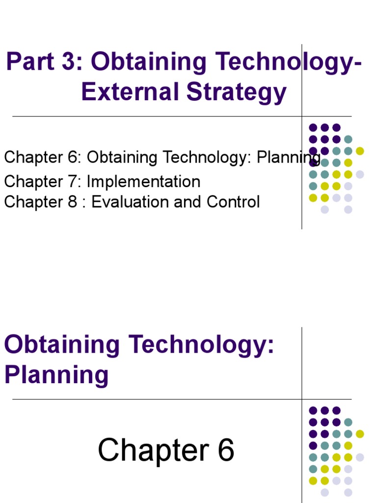 External Technology Acquisition Strategies | PDF | Franchising ...