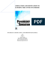 Learning Satisfaction and Motivation To Study Online During The COVID-19 Pandemic