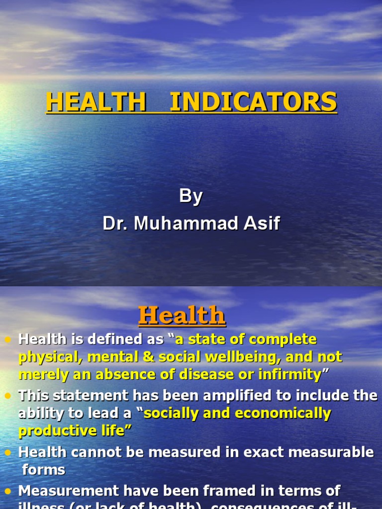 2.health Indicators PDF Maternal Death Infant Mortality