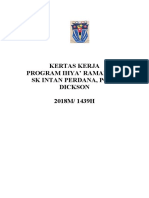 Kertas Kerja Ihya Ramadhan 2018