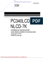 Komatsu Pc340lcd 340nlcd 7k Parts Book