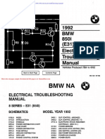 BMW 850i 1992 Electrical Troubleshooting Manual