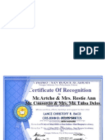 Grade 6 Parent Certificate