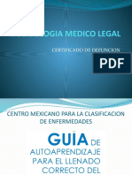 Guia Llenado de Certificado de Defuncion para MIPs