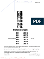 Komatsu Motor Grader 870c Shop Manual