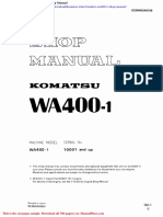 Komatsu Wheel Loaders Wa400 1 Shop Manual