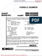 Kobelco Sk40sr Sk45sr Hydraulic Excavator Book Code No S5ph0001e