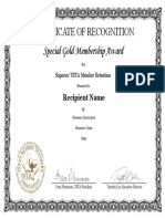 Membership Recognition Award Certificate Template-38904