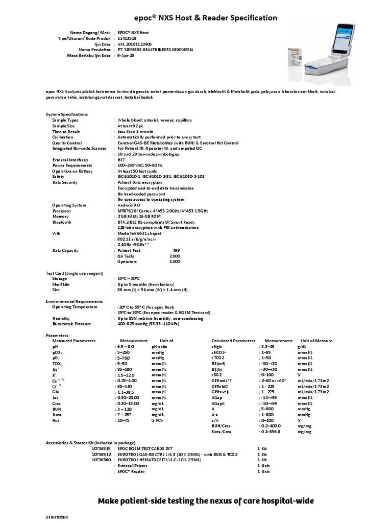 1 SPECIFICATION - EPOC NXS Host and Epoc Reader - 230308 - 231313 | PDF ...