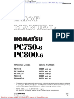Komatsu Hydraulic Excavator Pc750 800 6 Shop Manual