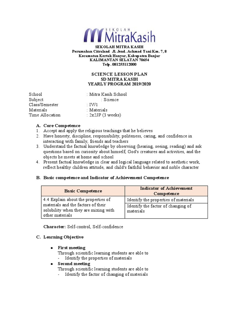 RPP Science Unit 5 - Materials | PDF