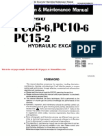 Komatsu Pc05 6 Pc10 6 Pc15 2 Hydraulic Excavator Operation Maintenance Manual