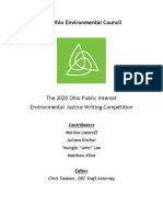 2020 Ohio Public Interest Environmental Justice Writing Competition 1