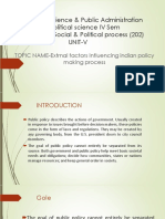 M. A Pol. SC II Sem (202) External Factors Influencing Indian Policy Making Process