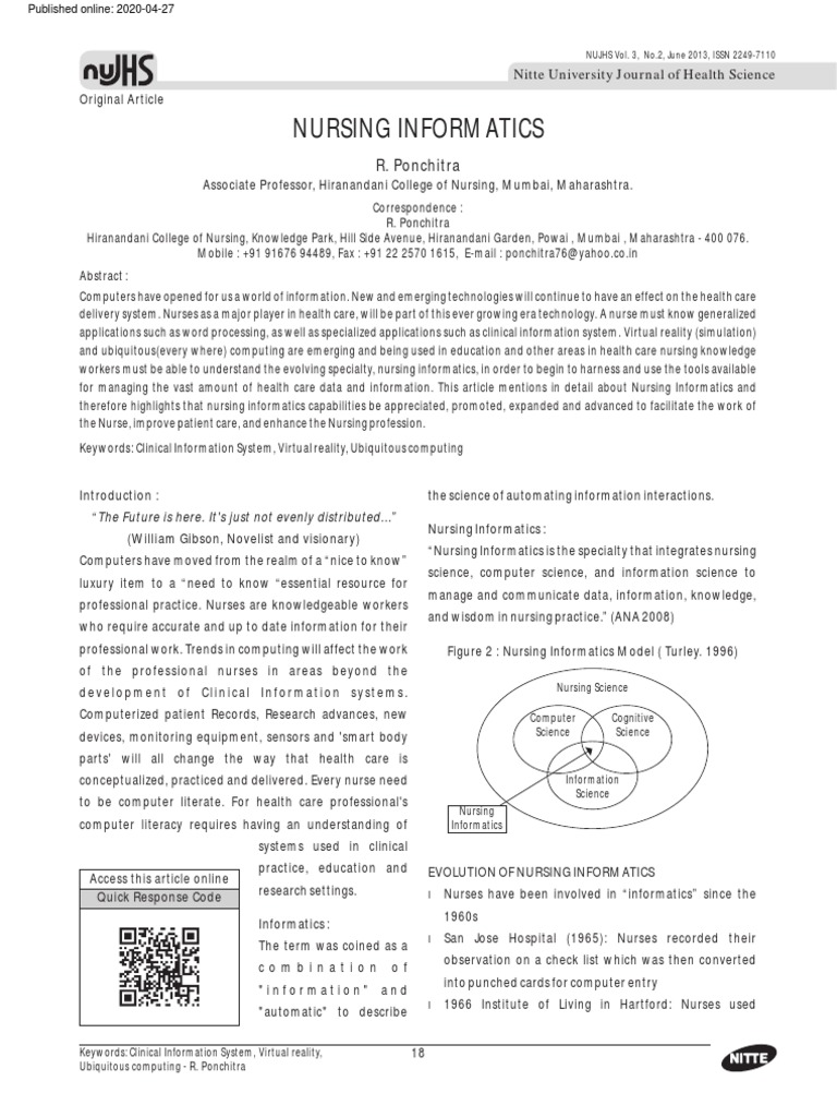 Nursing Informatics | PDF | Self-Improvement | Science & Mathematics