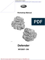 Land Rover 2010 06 Defender My07 Workshop Manual Complete