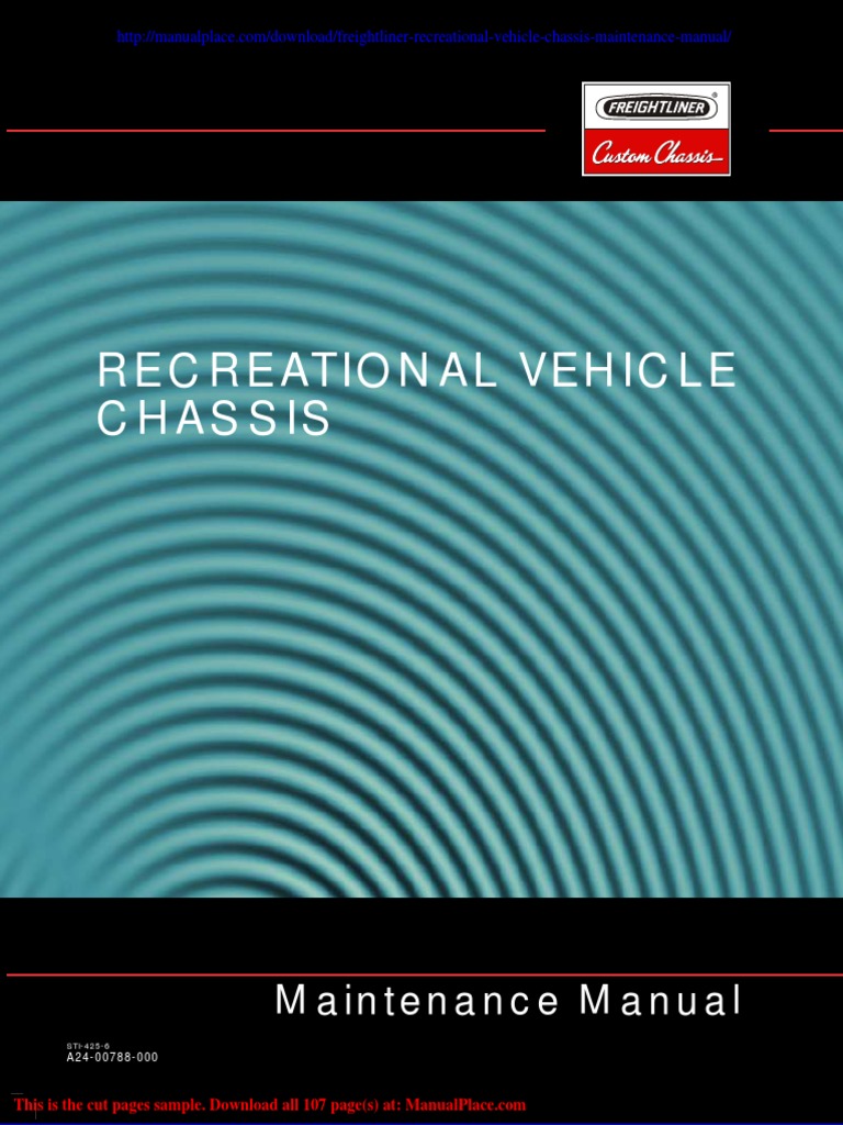 Freightliner Recreational Vehicle Chassis Maintenance Manual PDF