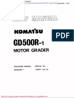Komatsu Motor Grader Gd500r 1 Shop Manual