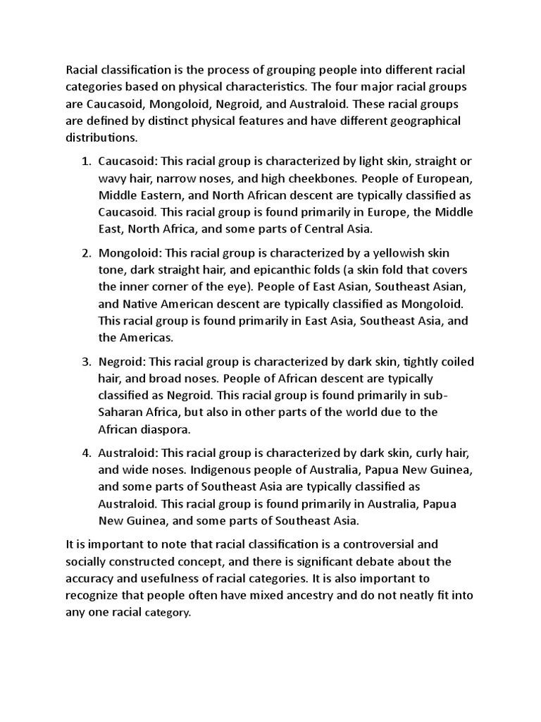 Racial Classification PDF