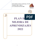 Plan de Aprendizaje y Mejora 2022