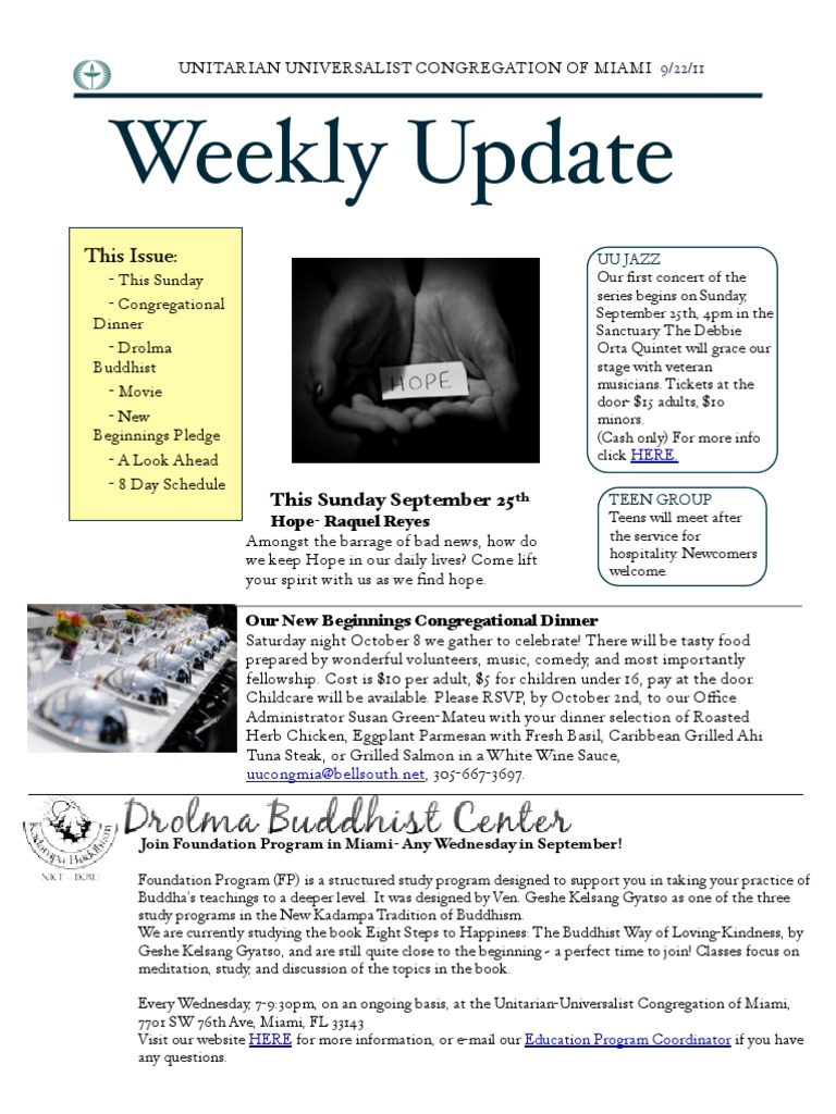 Weekly Update 2011.22.9 | PDF | Indian Religions | Spirituality