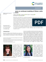 Progress On Continuum Modeling of Lithium-Sulfur